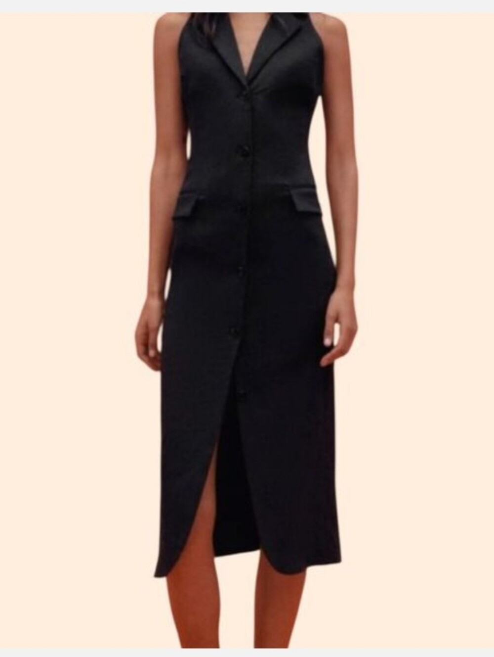 ZARA Black Sleeveless Vest Dress